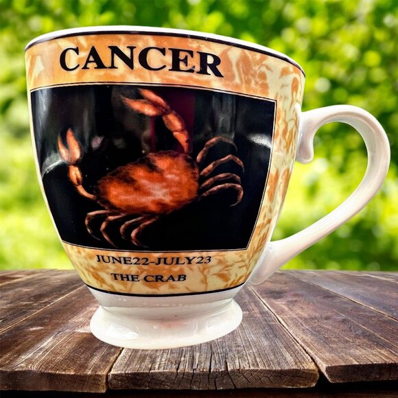 Dynamic Gift CANCER Zodiac Sign Ceramic Coffee Mug The CRAB Tea Glass Cup 10oz - Picture 1 of 5